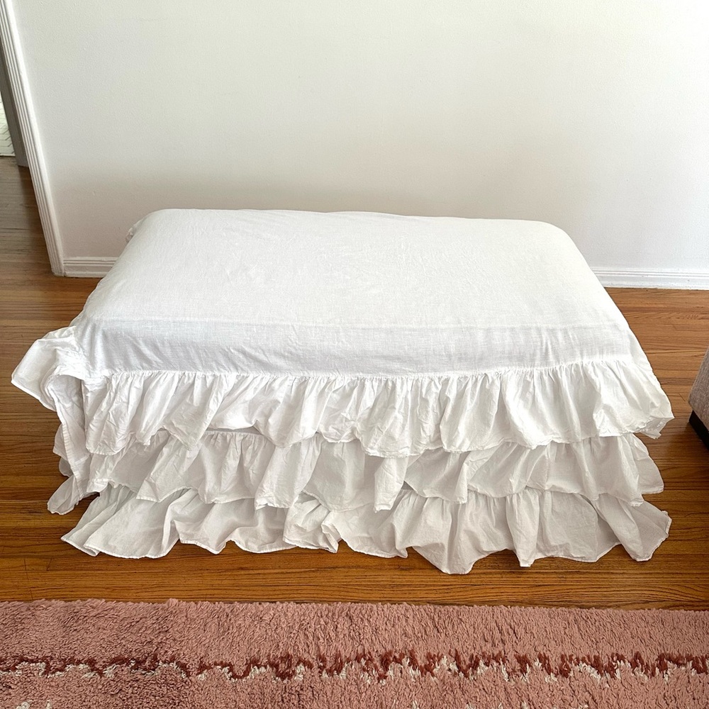 Pottery Barn Kids White Ruffled Crib Skirt - Picture 6 of 8